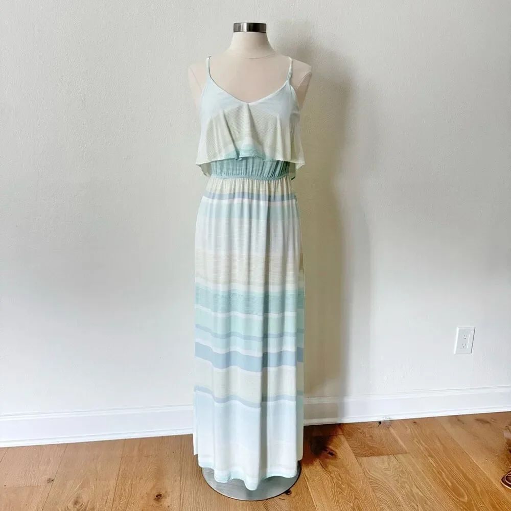 LC Lauren Conrad Women's Size 10 Soft Blue Maxi Dress Sleeveless